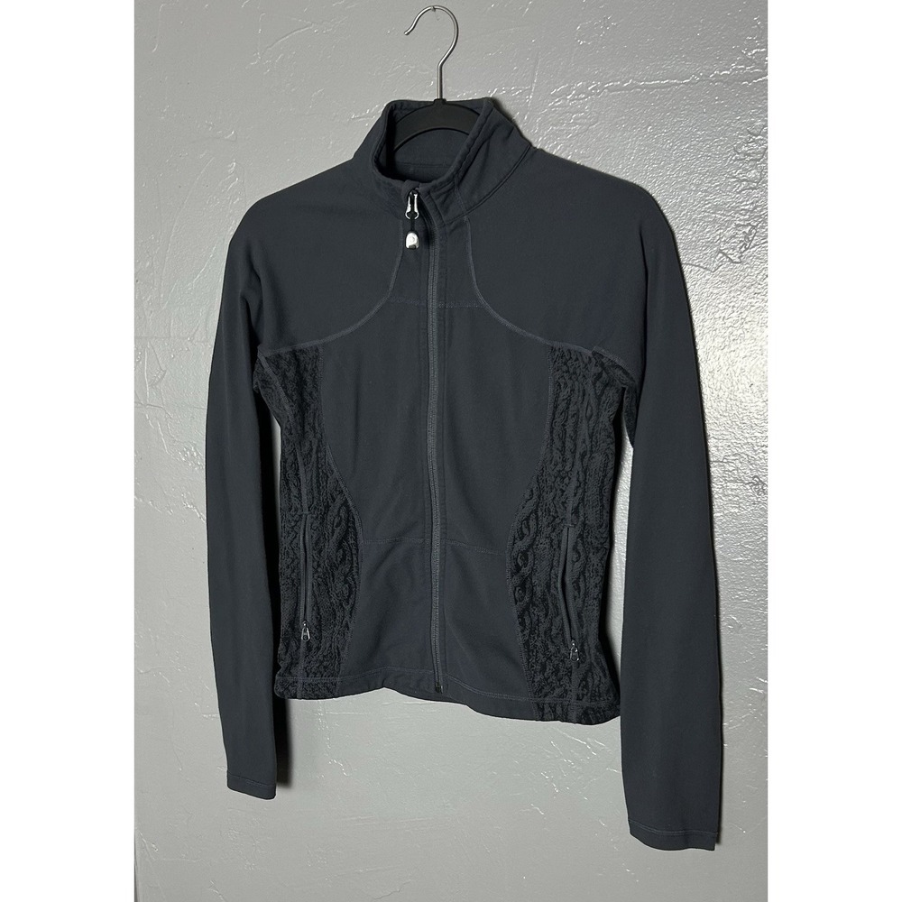 Womens Lululemon Define Jacket Black With Print In Side Panels No‎ Size Tag (S)?